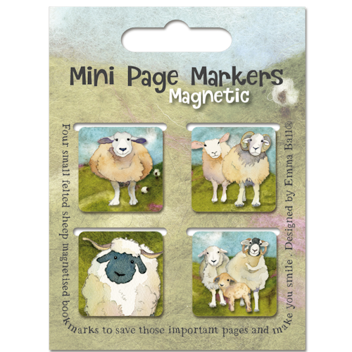 FELTED SHEEP MINI PAGE MARKERS (BOKMÄRKE - MAGNET)