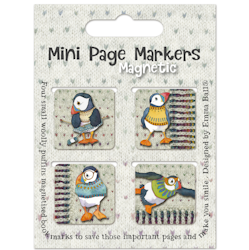 WOOLLY PUFFINS MINI PAGE MARKERS (BOKMÄRKE - MAGNET)
