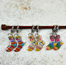 Sock Crochet Stitch Markers (SET OF 6) (MARKÖRER)