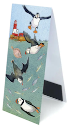 Diving Puffins Magnetic Bookmark (BOKMÄRKE - MAGNET)