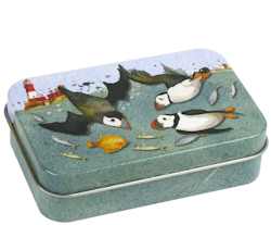 Diving Puffins Mini Rectangular Tin (ASK)