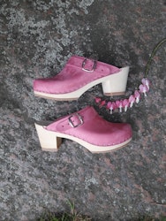 Rebecca Hög Med Vristrem i Rosa Nubuck