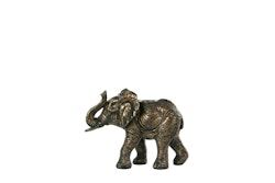 Elefant  ljusstake  guldbrun/antik
