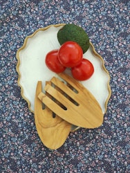 Salladsbestick i trä 14,5 × 8,5 cm