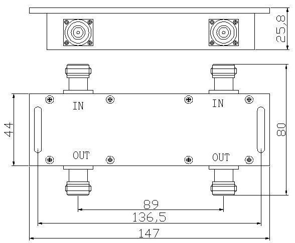 Hybrid coupler, för att ha flera operatörer i samma nät.