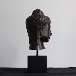 Mässings figur Buddha på stativ, svart