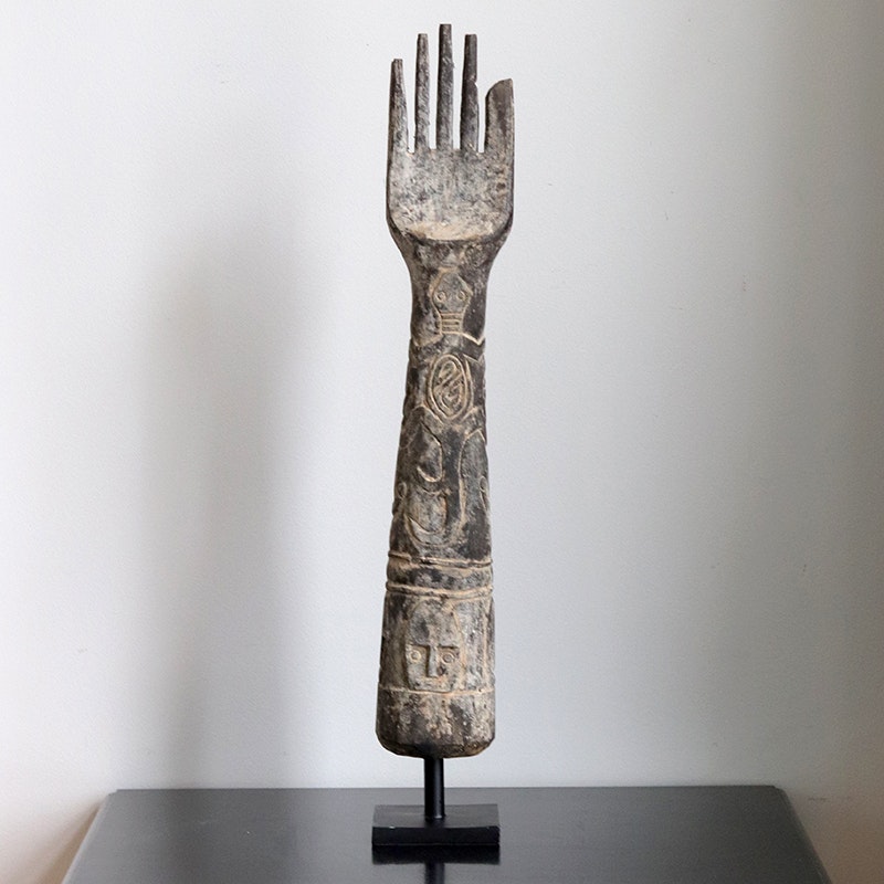 Skulptur Teal i teak