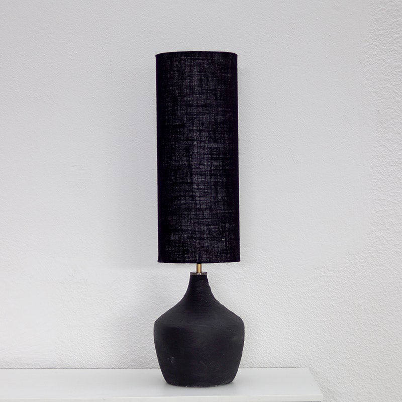 Hög lampskärm, svart