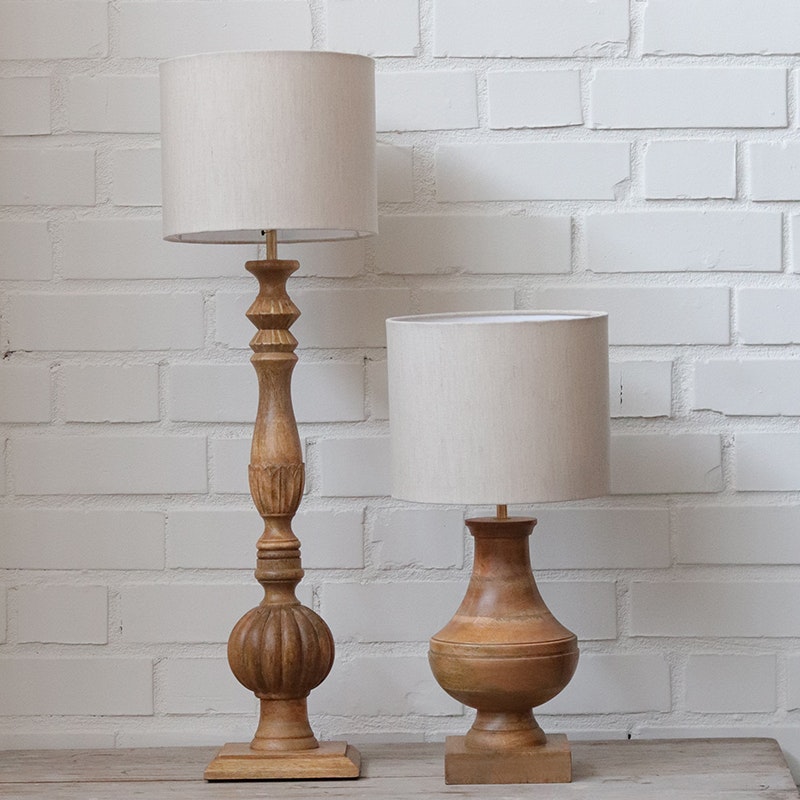 Lampskärm i linneblandning, S