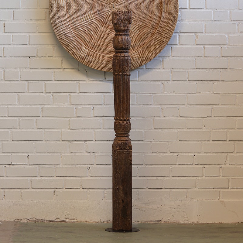 Vintage pelare, teak natur