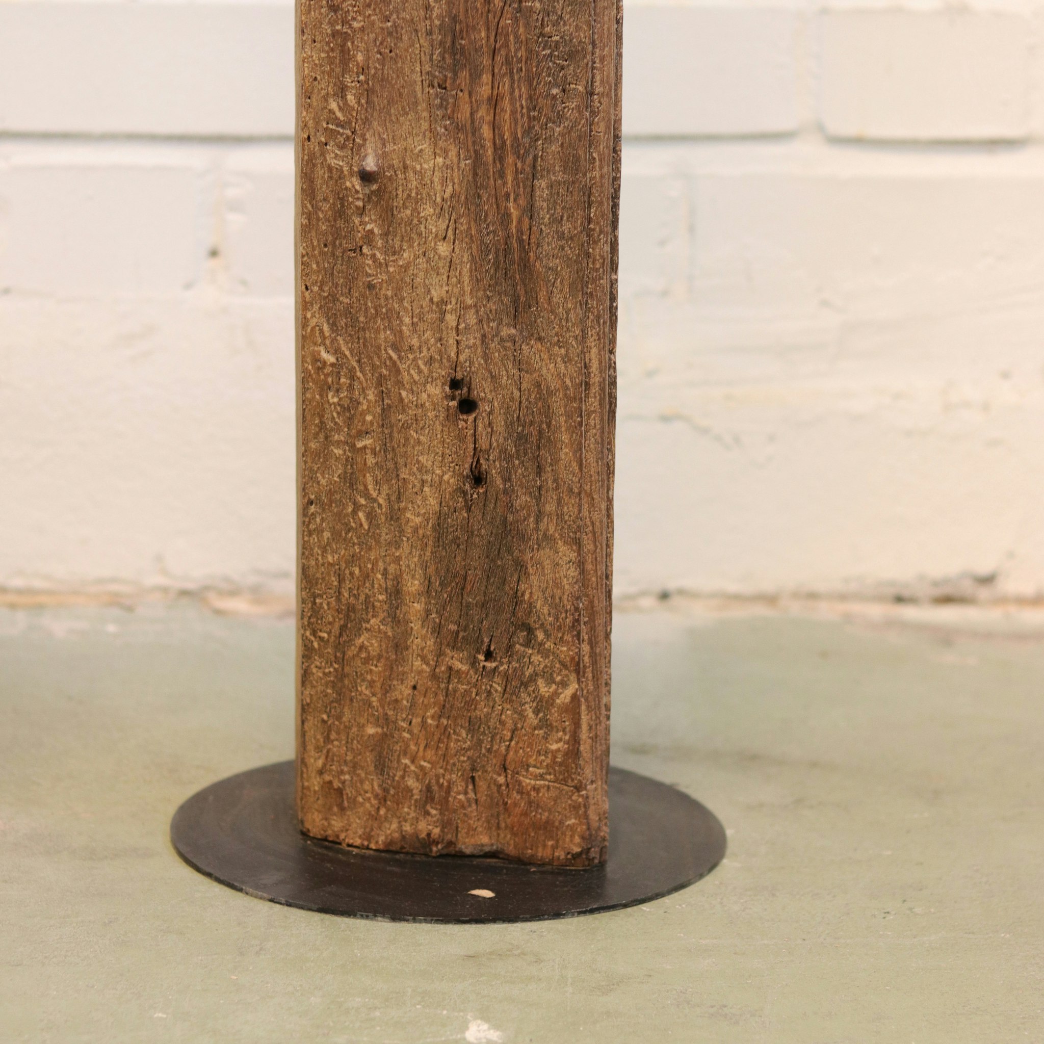 Vintage pelare, teak natur
