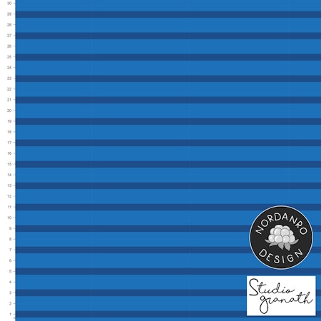 Stripes Blue Jersey 2a handsortering // 50cm