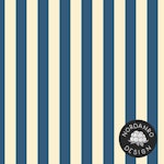 Stripes Deep Blue Creme Jersey 2a hand // 1,2m