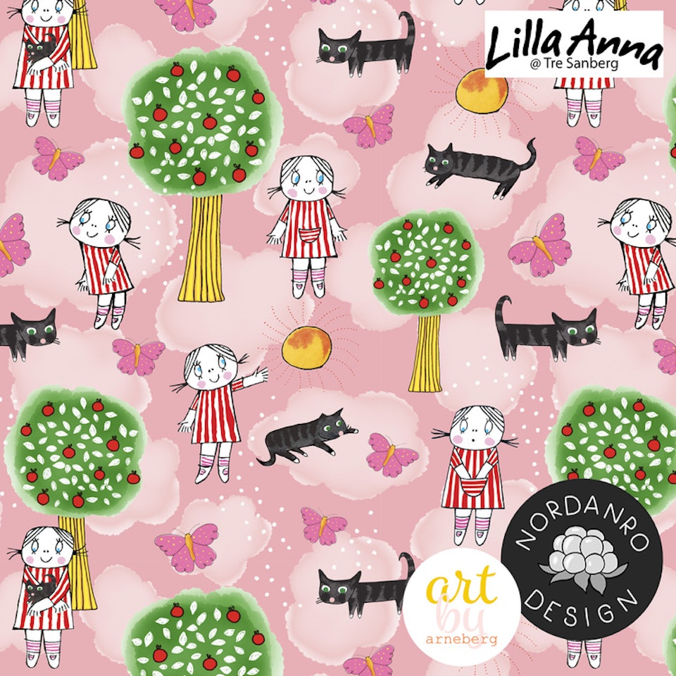 Lilla Anna i Trädgården Pink (007) Jersey // 60cm