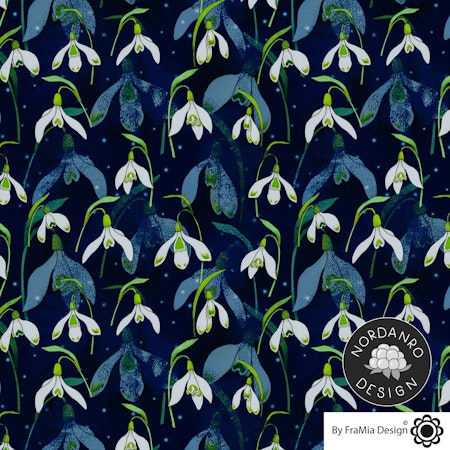 Snowdrops Night Blue Jersey // 1,5m