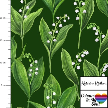 Lily of the Valley Green Canvas