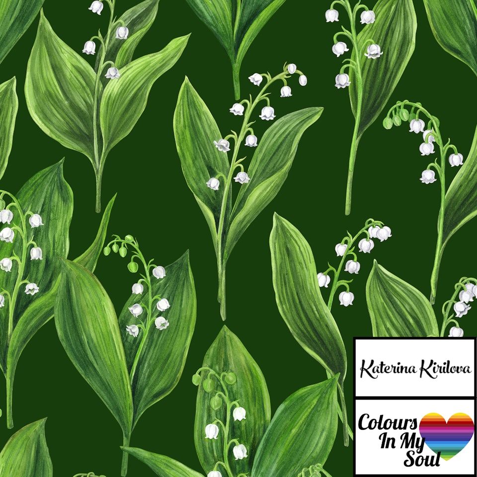 Lily of the Valley Green Canvas