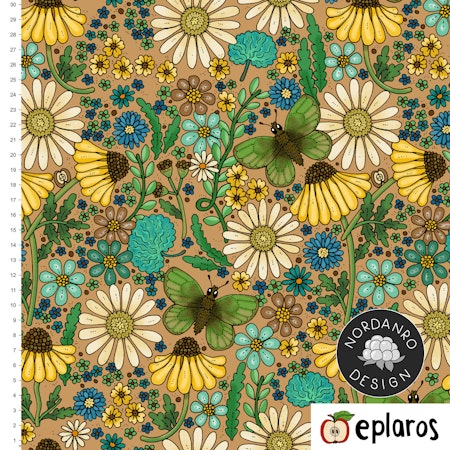 Daisies Latte (18) Poplin