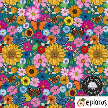 Blomsteräng Teal (23) Jersey