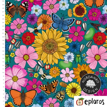 Blomsteräng Teal (23) Jersey