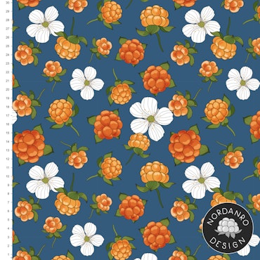 Cloudberry Deep Blue Poplin