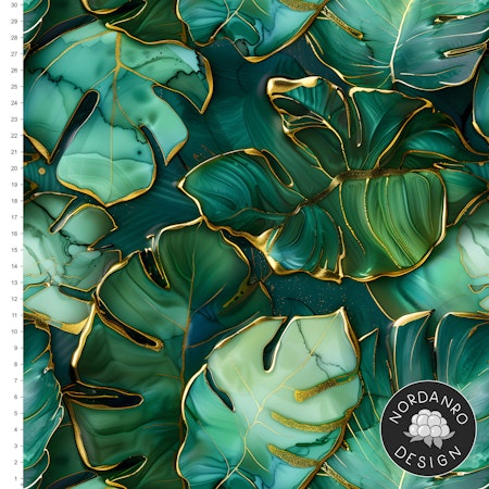 Ink Monstera Viscose