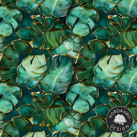 Ink Monstera Viscose