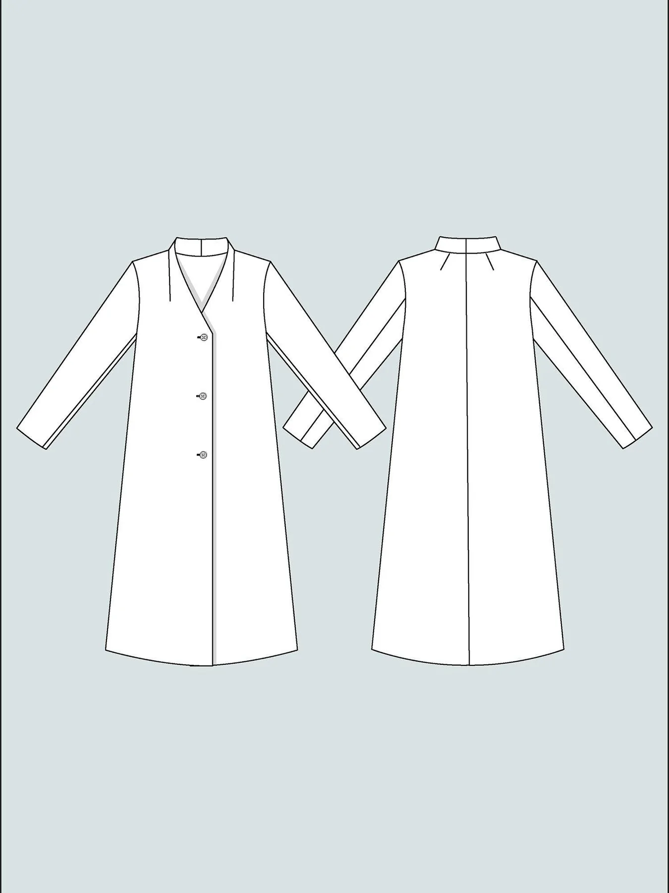 V-neck coat (XL-3XL)