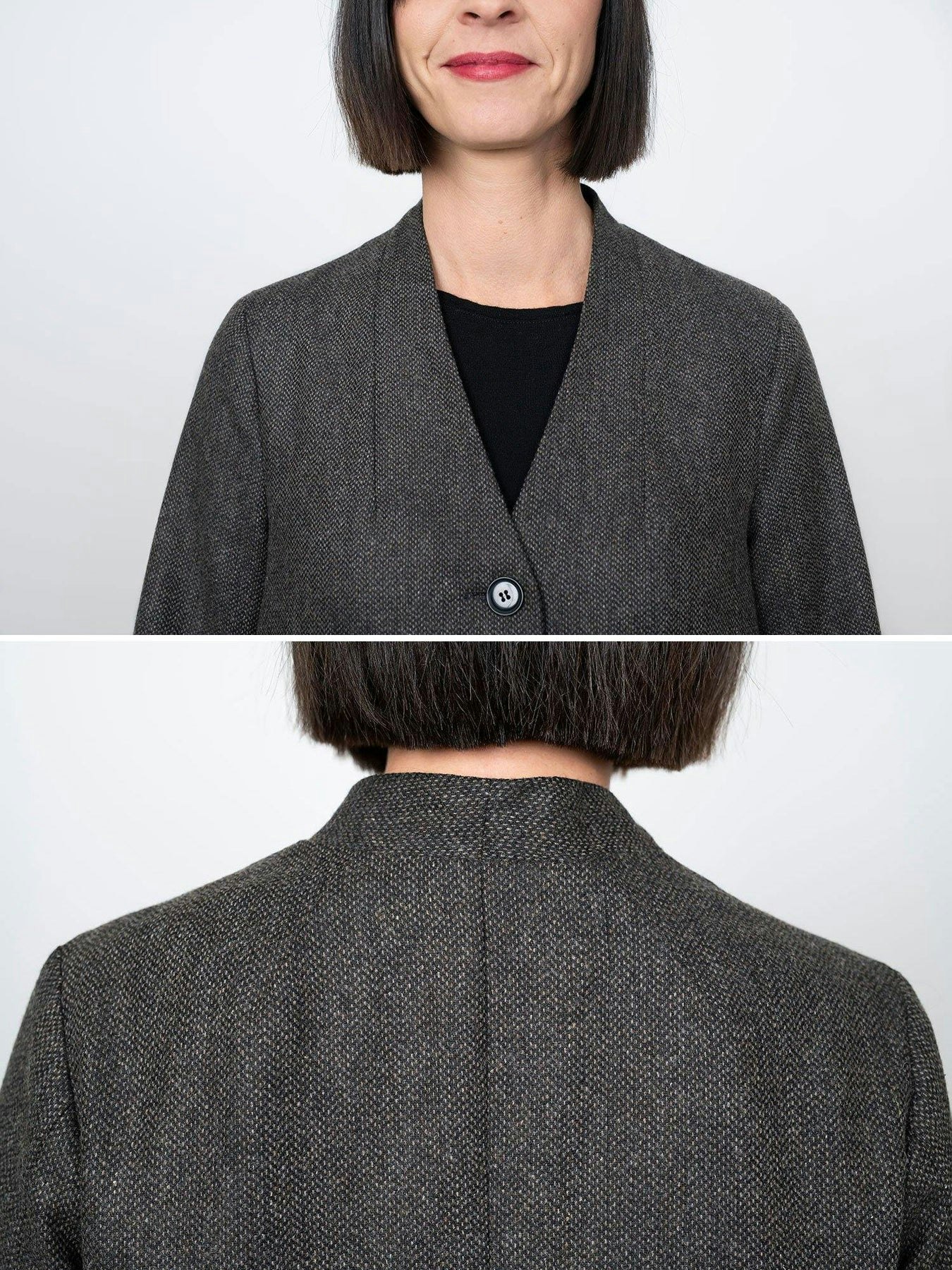 V-neck coat (XL-3XL)