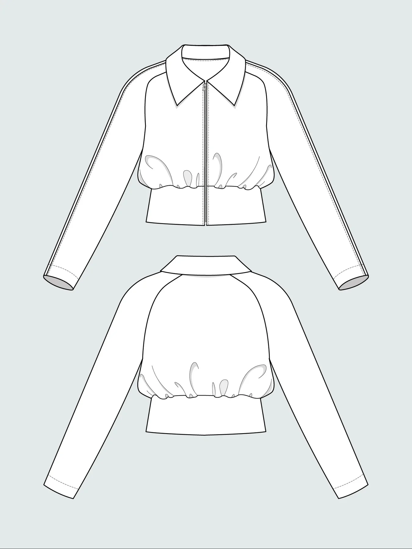 Cropped jacket (XL-3XL)