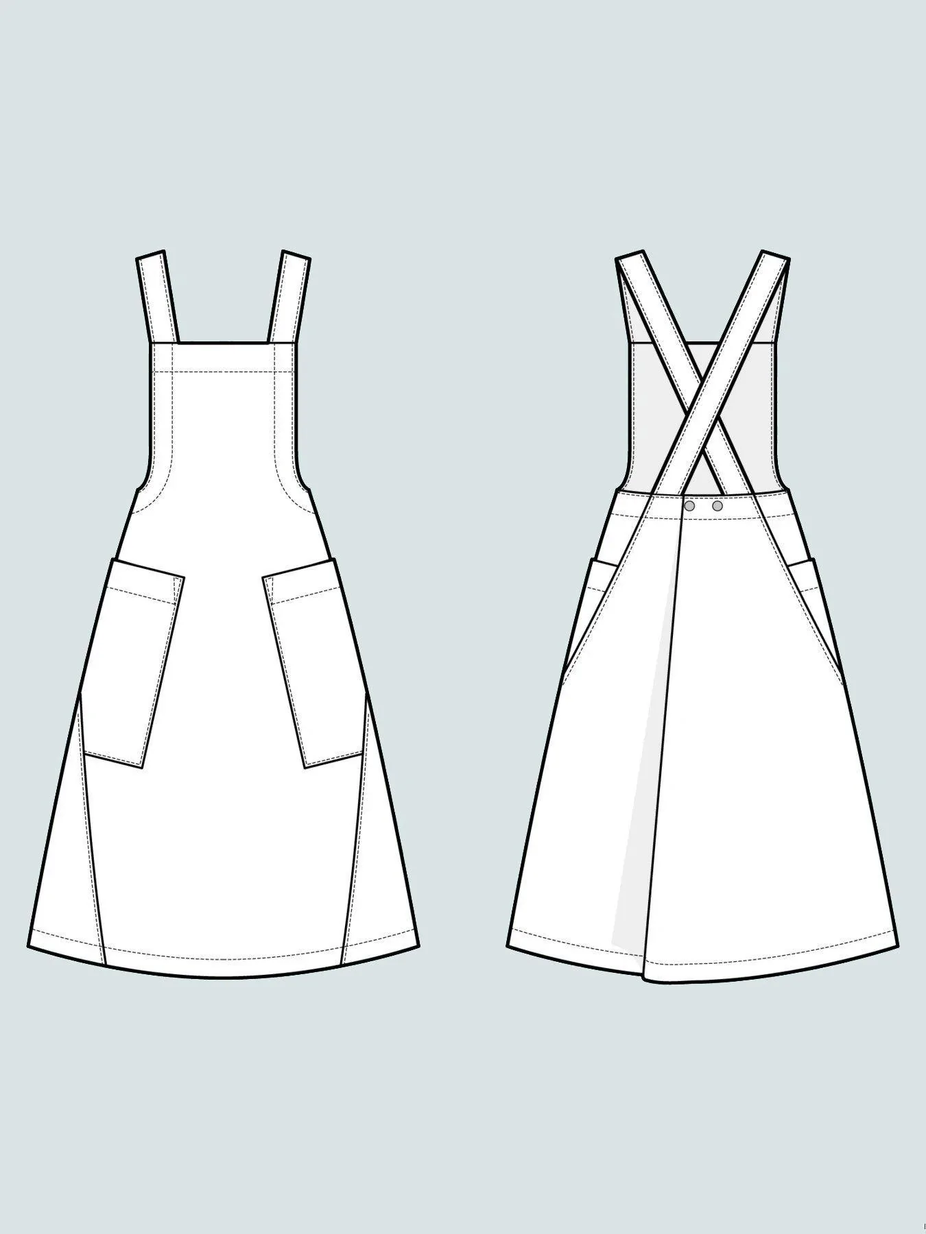 Apron dress (XL-3XL)