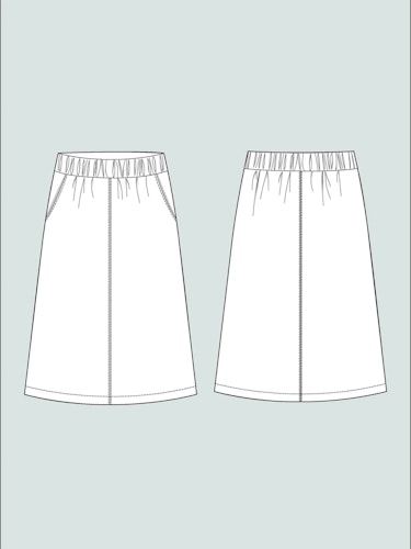 A-line midi skirt (XL-3XL)