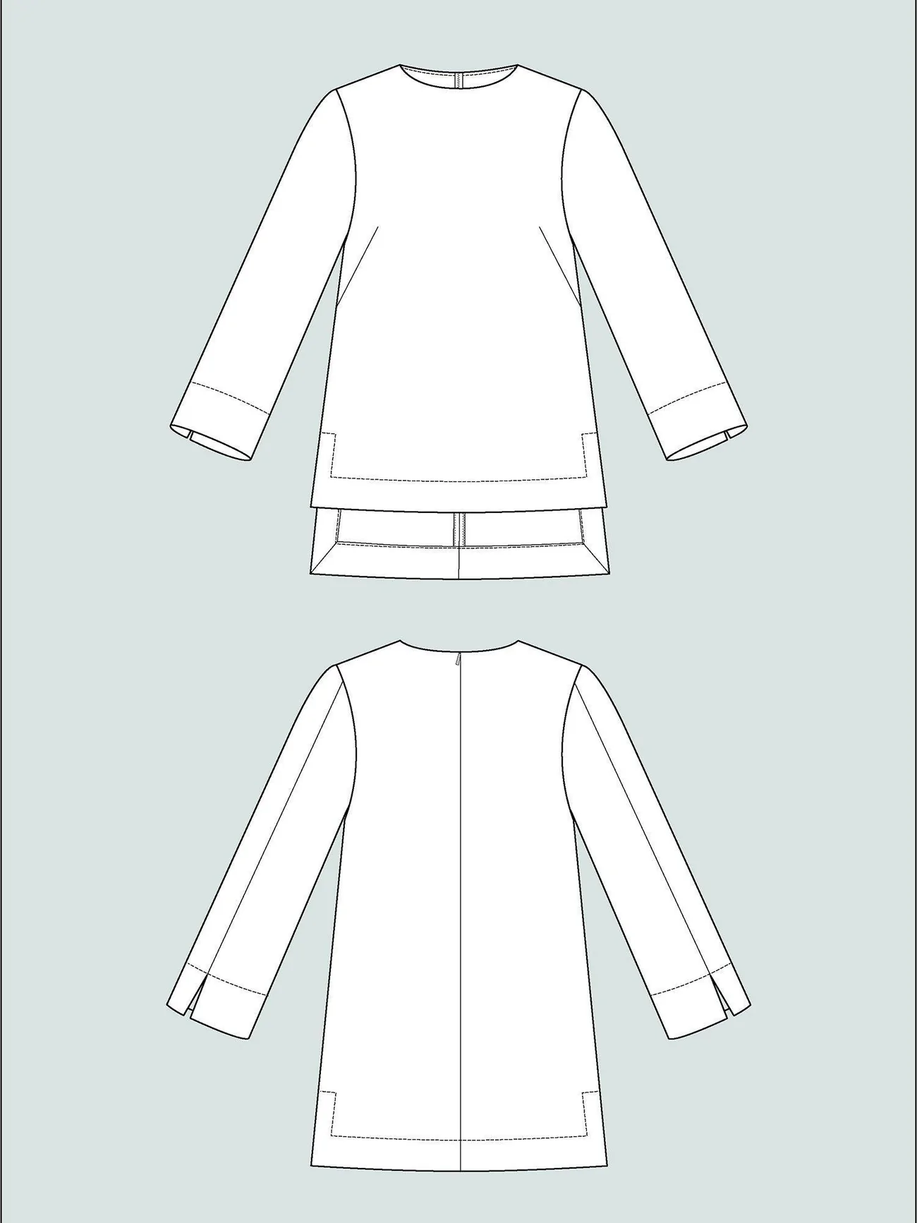 Long sleeve tunic (XL-3XL)