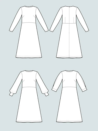 Multi sleeve midi dress (XL-3XL)