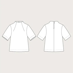 Funnel neck top (XL-3XL)
