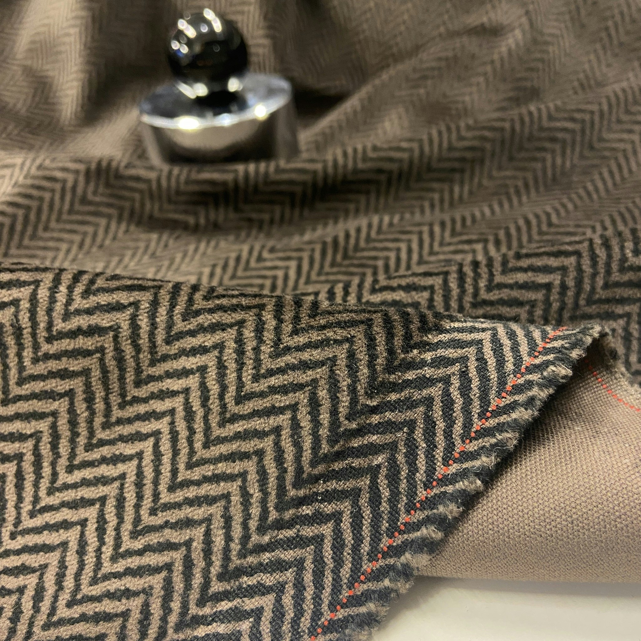 3m Bomullssammet, Brun/Svart, Fiskben