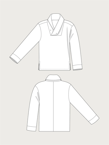 Wrap collar shirt (XL-3XL)