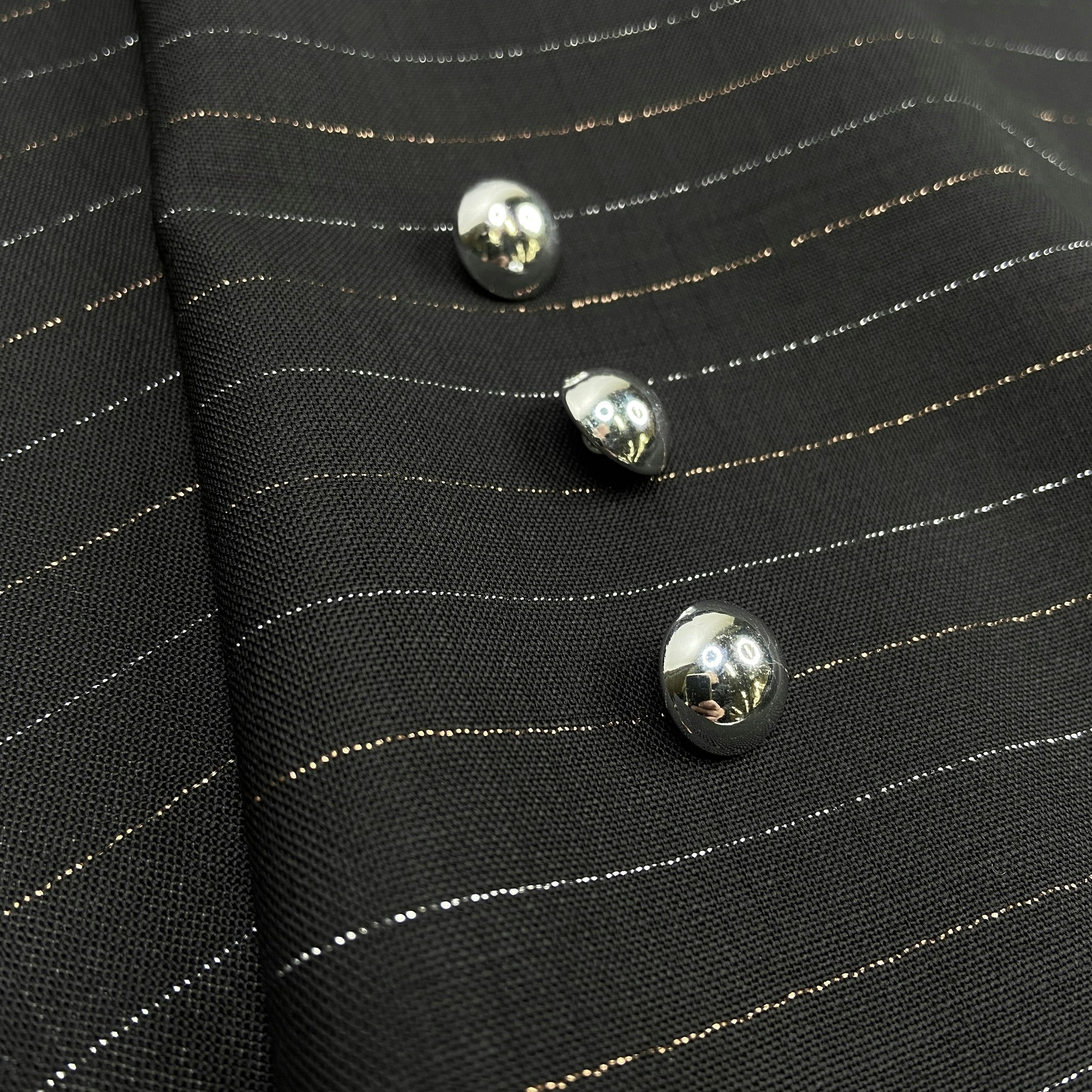 2,8m ull/lurex, svart, Oscar de la R