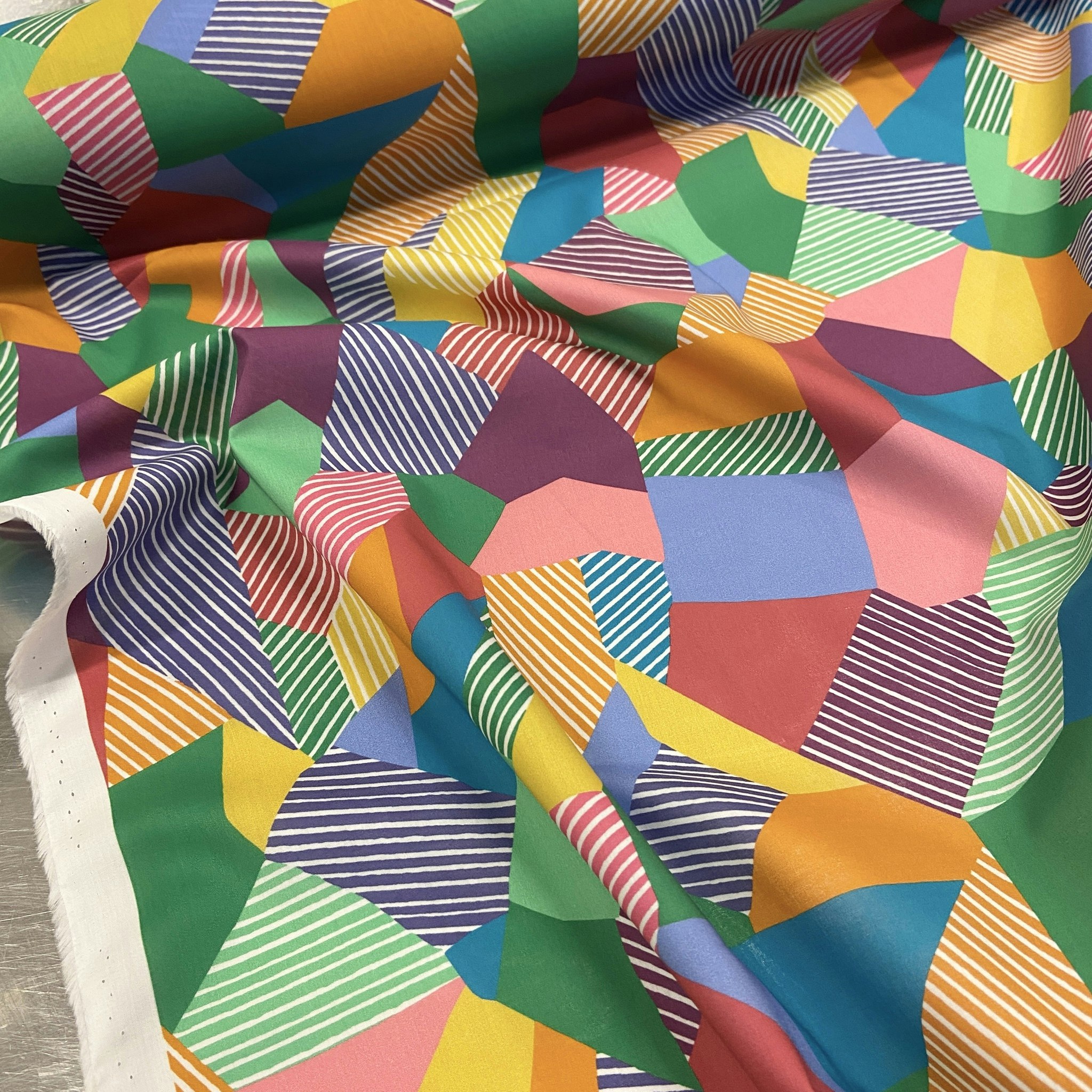 2,3m Libertytyg Tana Lawn - Lines Ballet Multifärgad