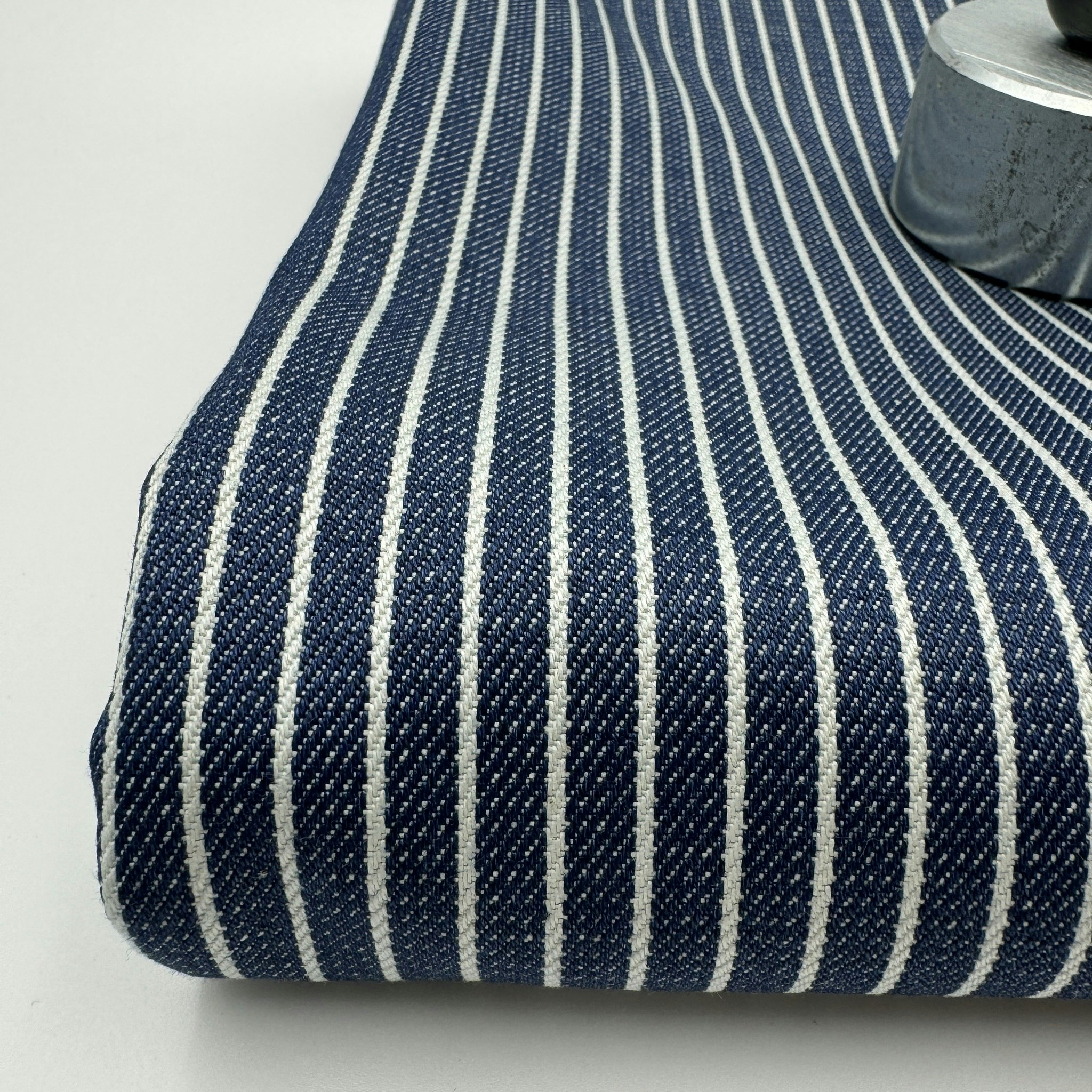 1,6m randig denim blå
