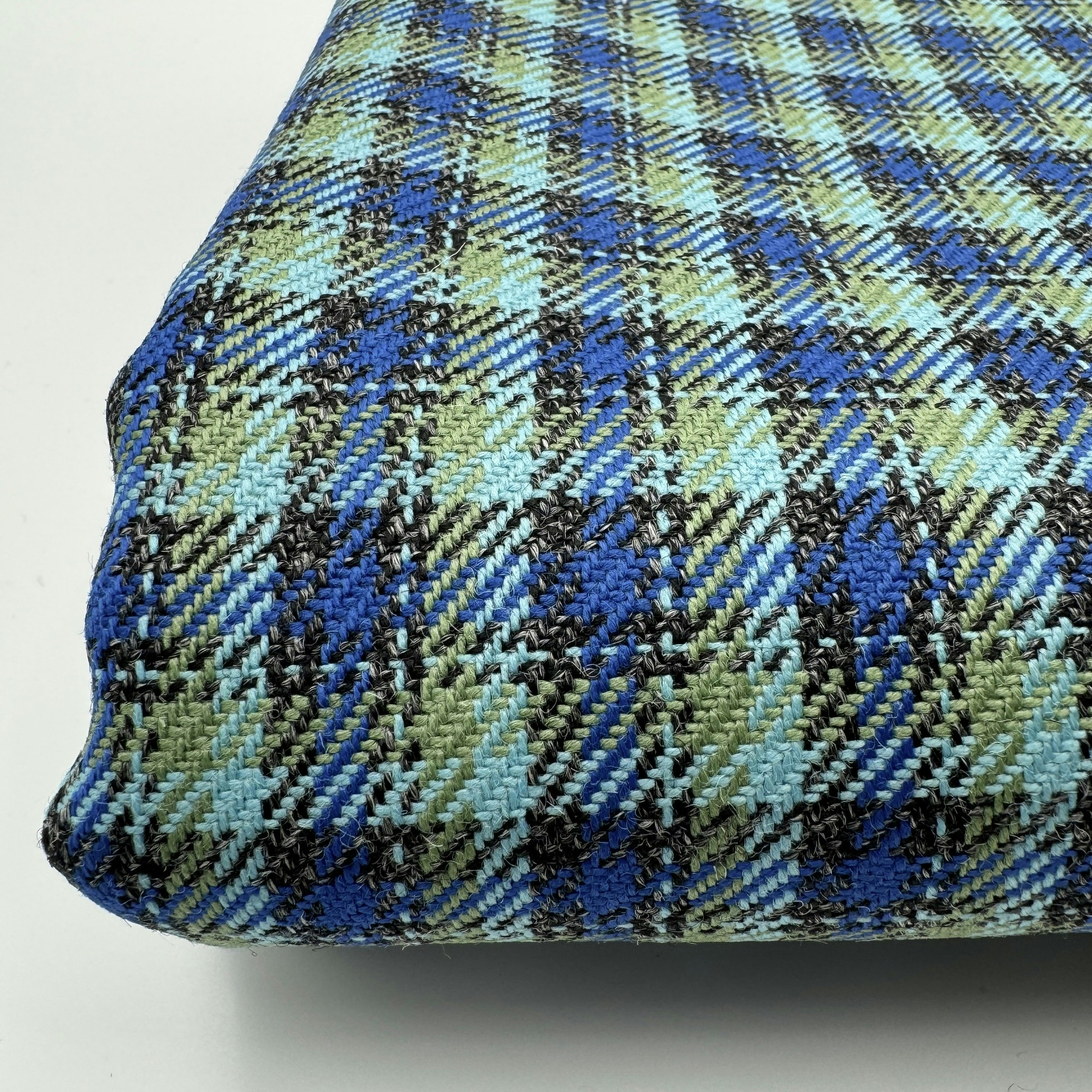 2m Ull Blå/grön rutig Balenciag*