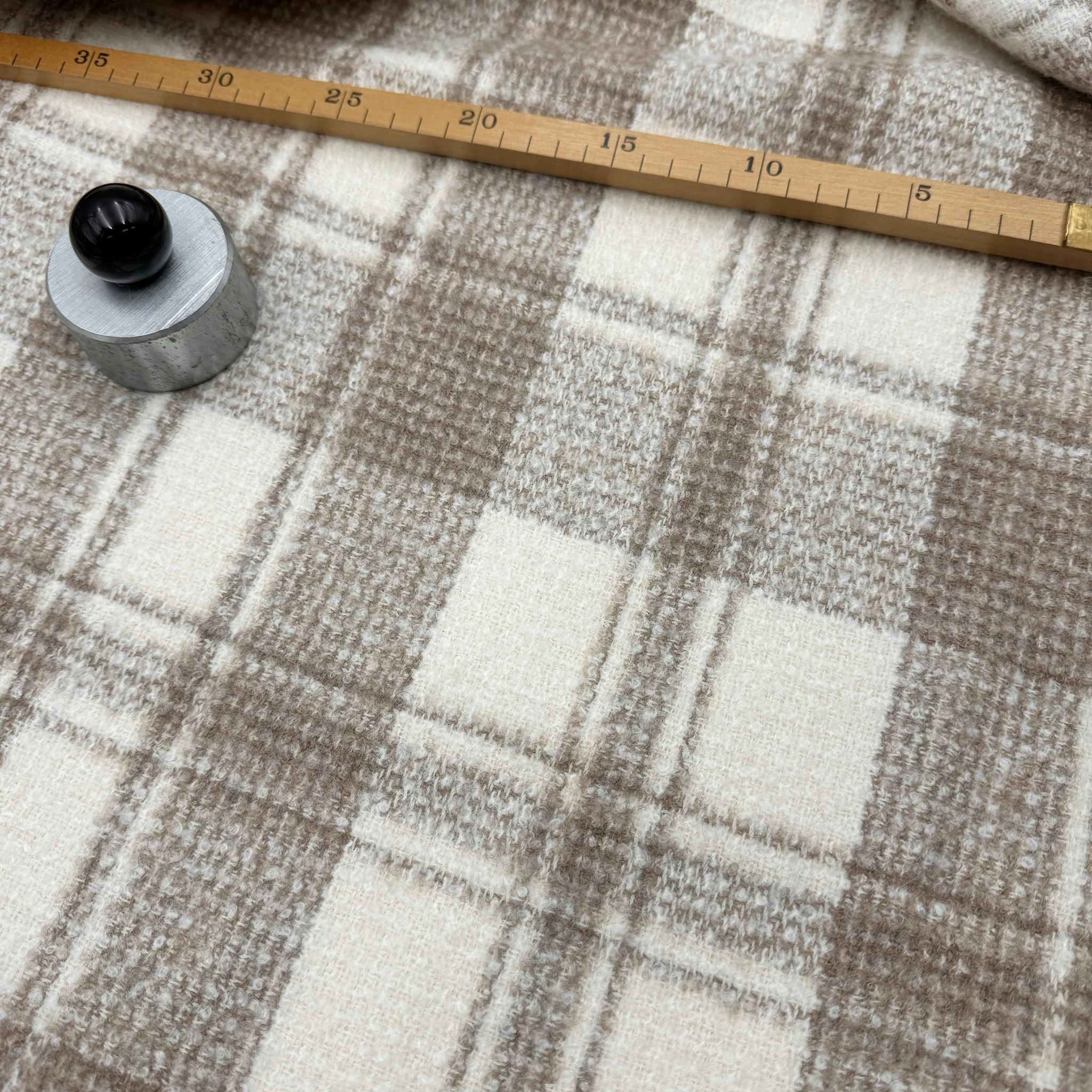 1,5m Ull/alpacka brun rutig