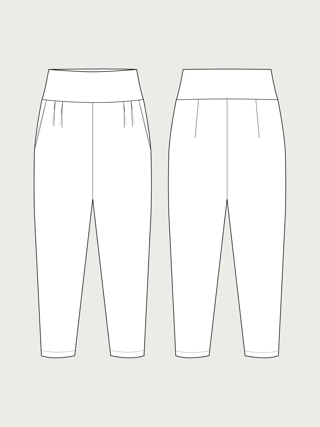 Pleated trousers L-3XL