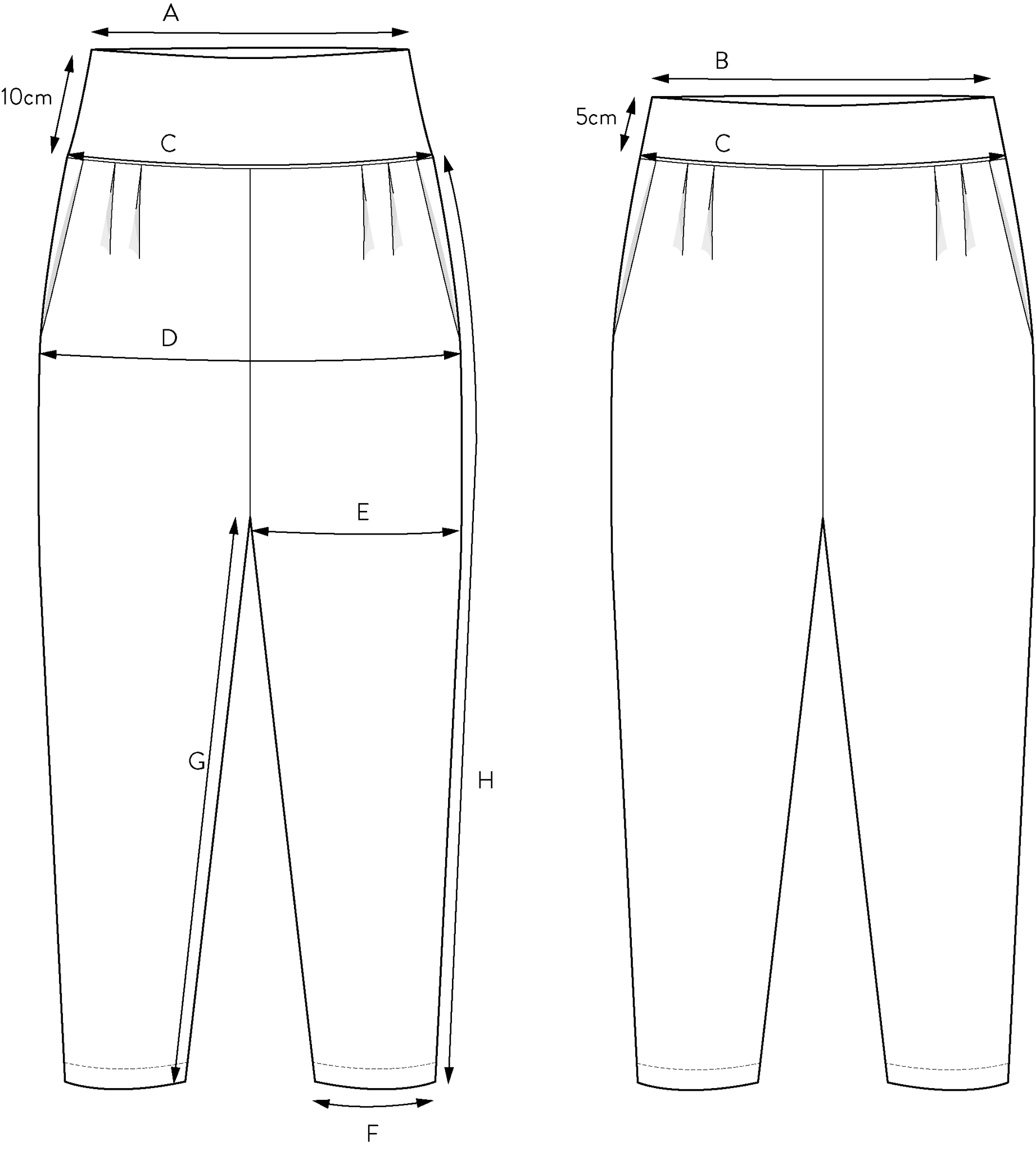 Pleated trousers L-3XL