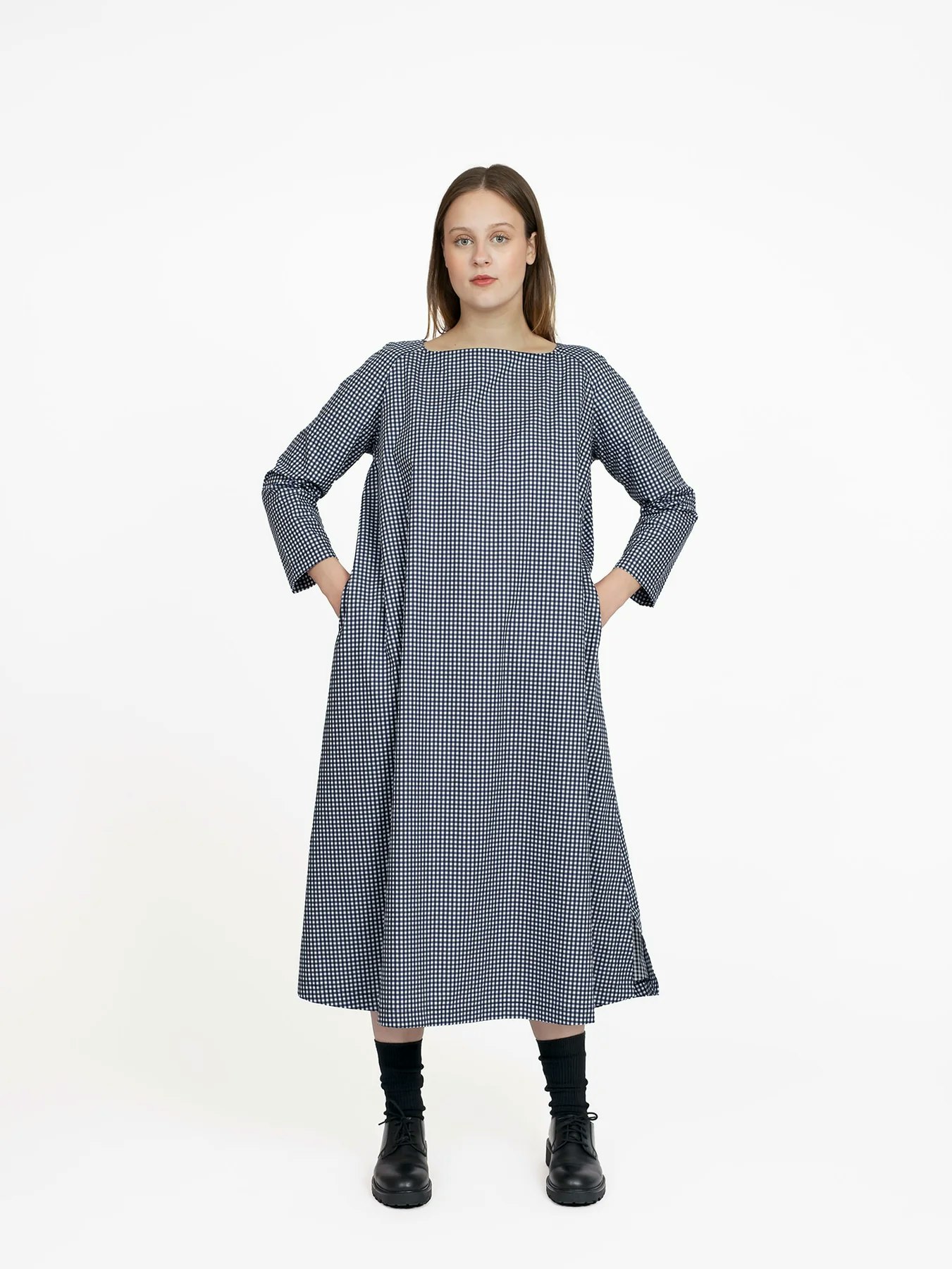 Square neck dress L-3XL