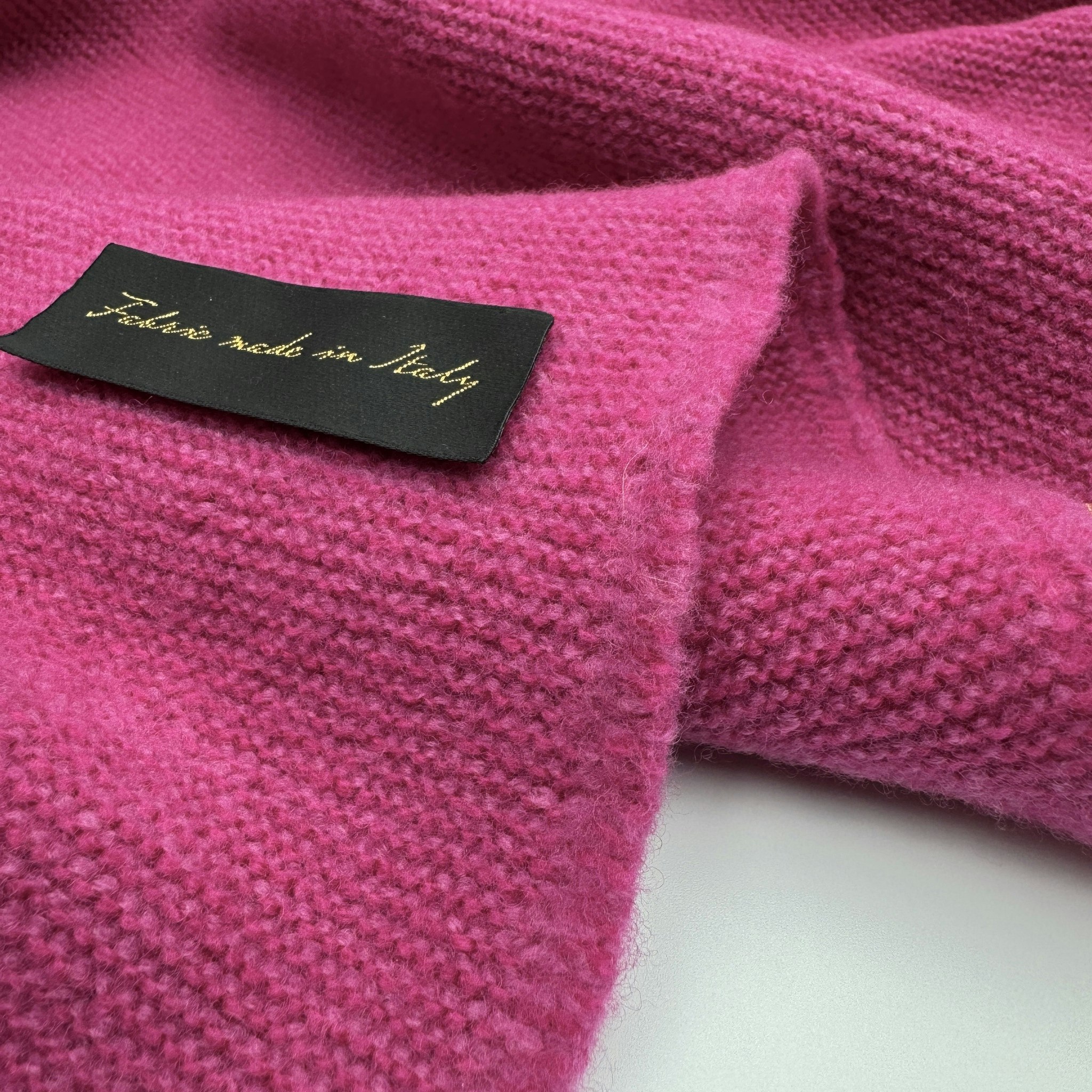 2,6m ull/kashmir rätstickad cerise Cucinell*