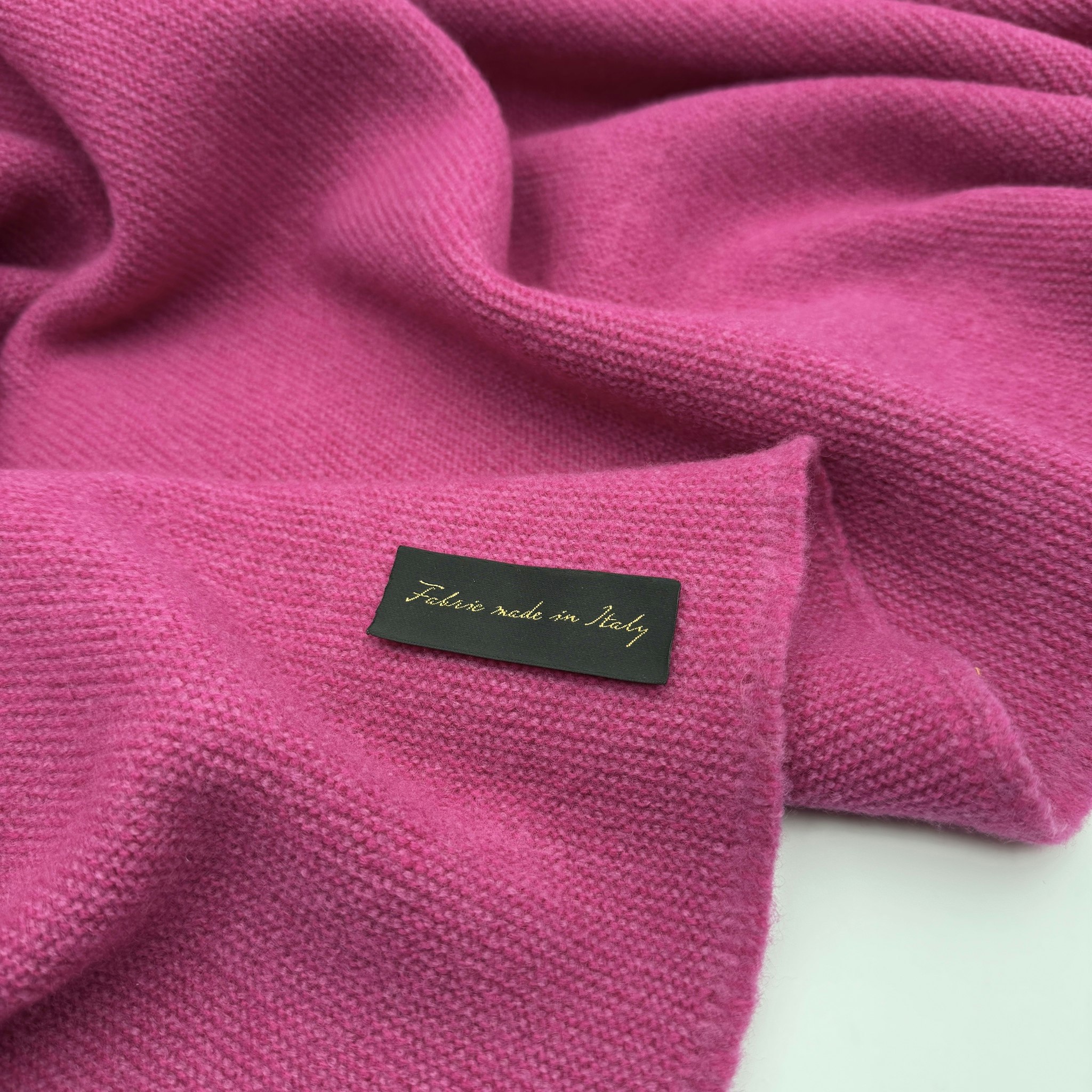 2,6m ull/kashmir rätstickad cerise Cucinell*