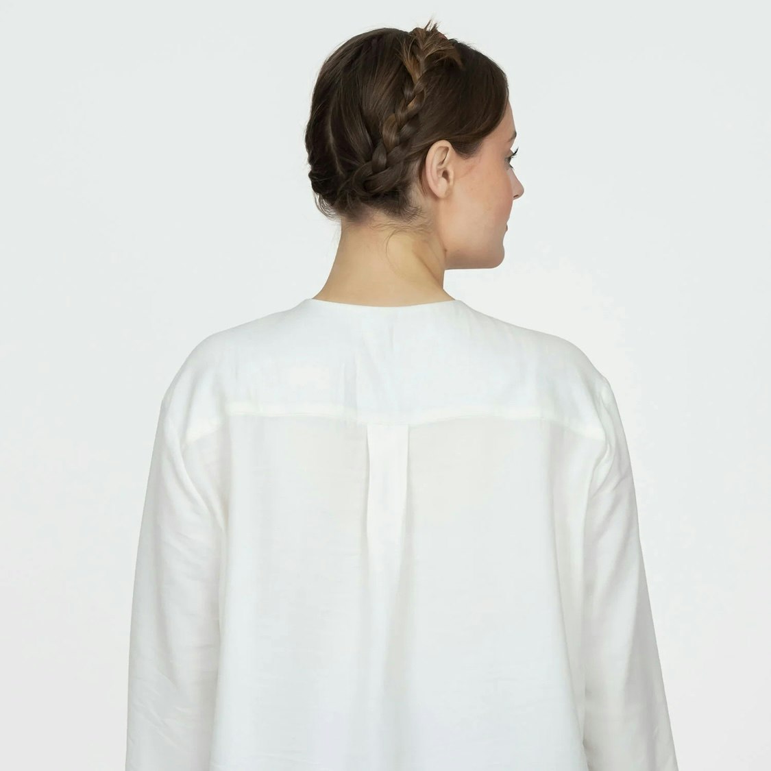 Scarf collar shirt XL-3XL