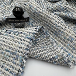 3m glitterchanel blå ull/viskos/bom/lurex