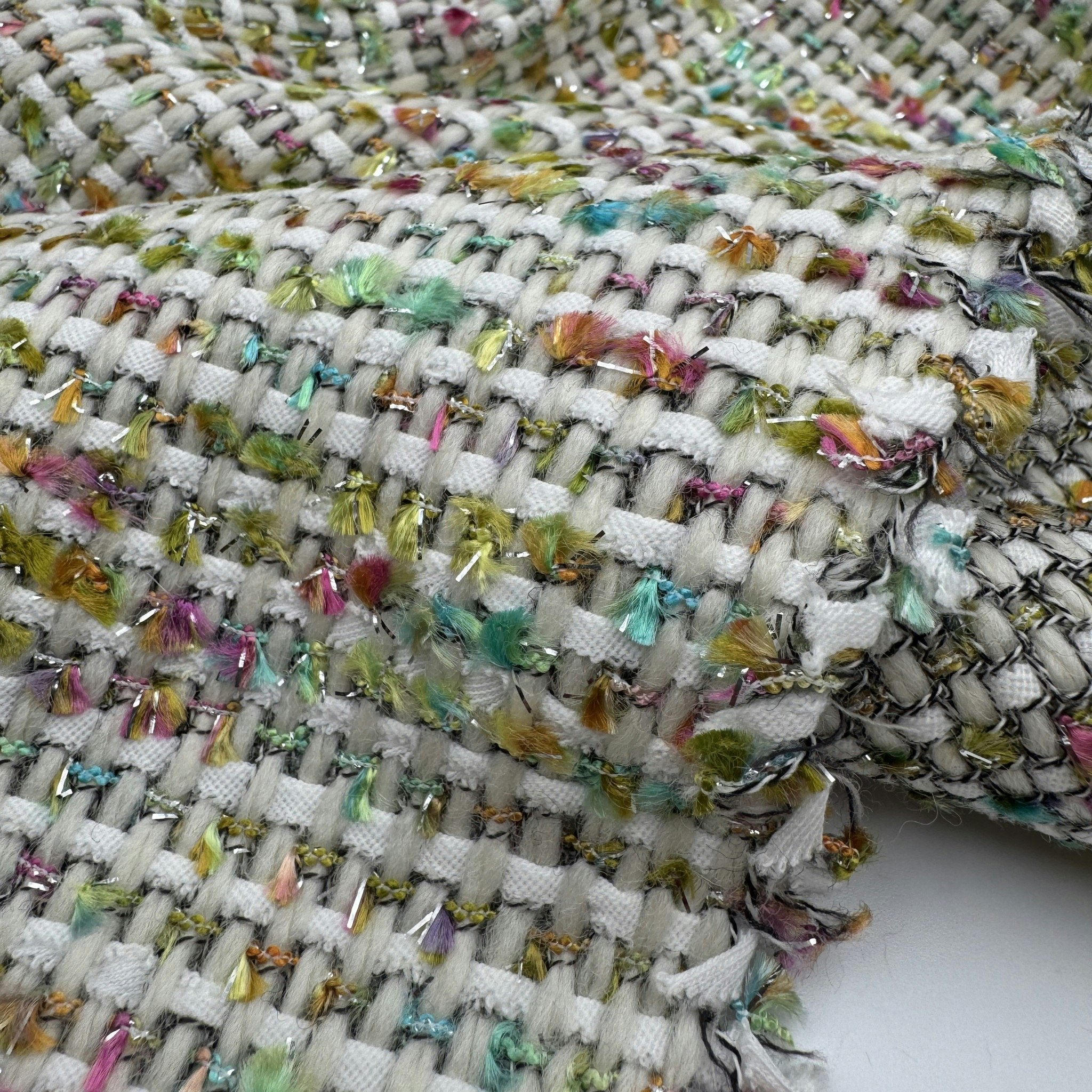 1,5 m glitterchanel multi mint ull/viskos/bom/lurex